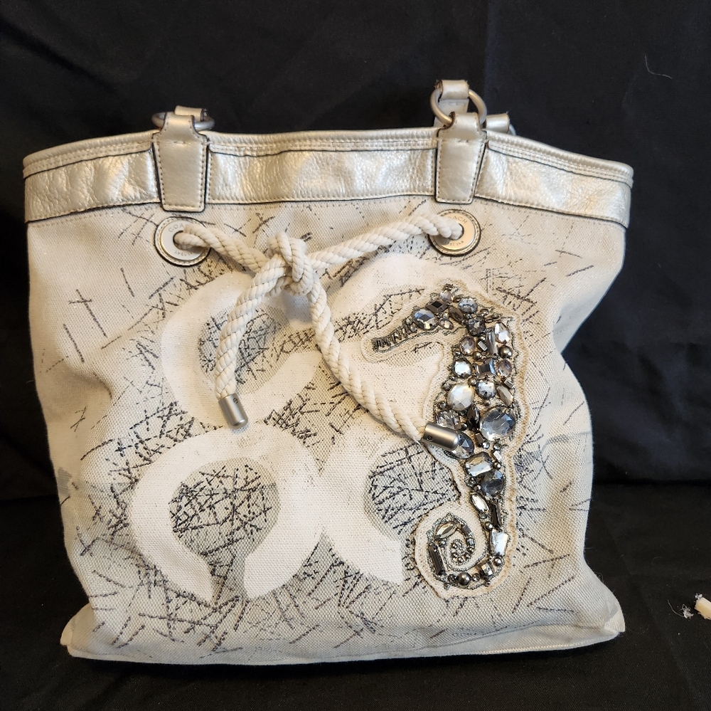 Coach Seahorse canvas Tote